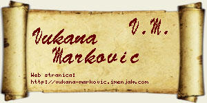 Vukana Marković vizit kartica